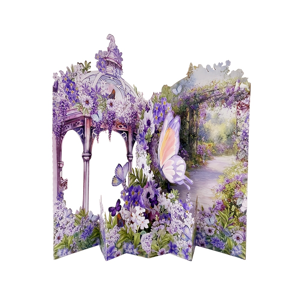 TEMU And Crescent Pop-up Cards, Wisteria Pop-up Cards, Mother's Day Gift Cards, -up Cards, Gift Cards For Her, Birthday Cards, Gift Cards For Mom,