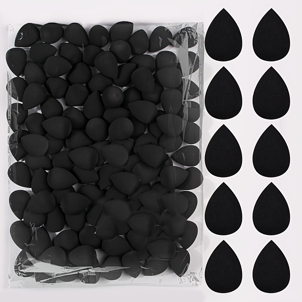 

100pcs Hydrophilic Polyurethane Makeup Sponges - Fragrance-free, Ideal For Cream & Powder Concealer Application