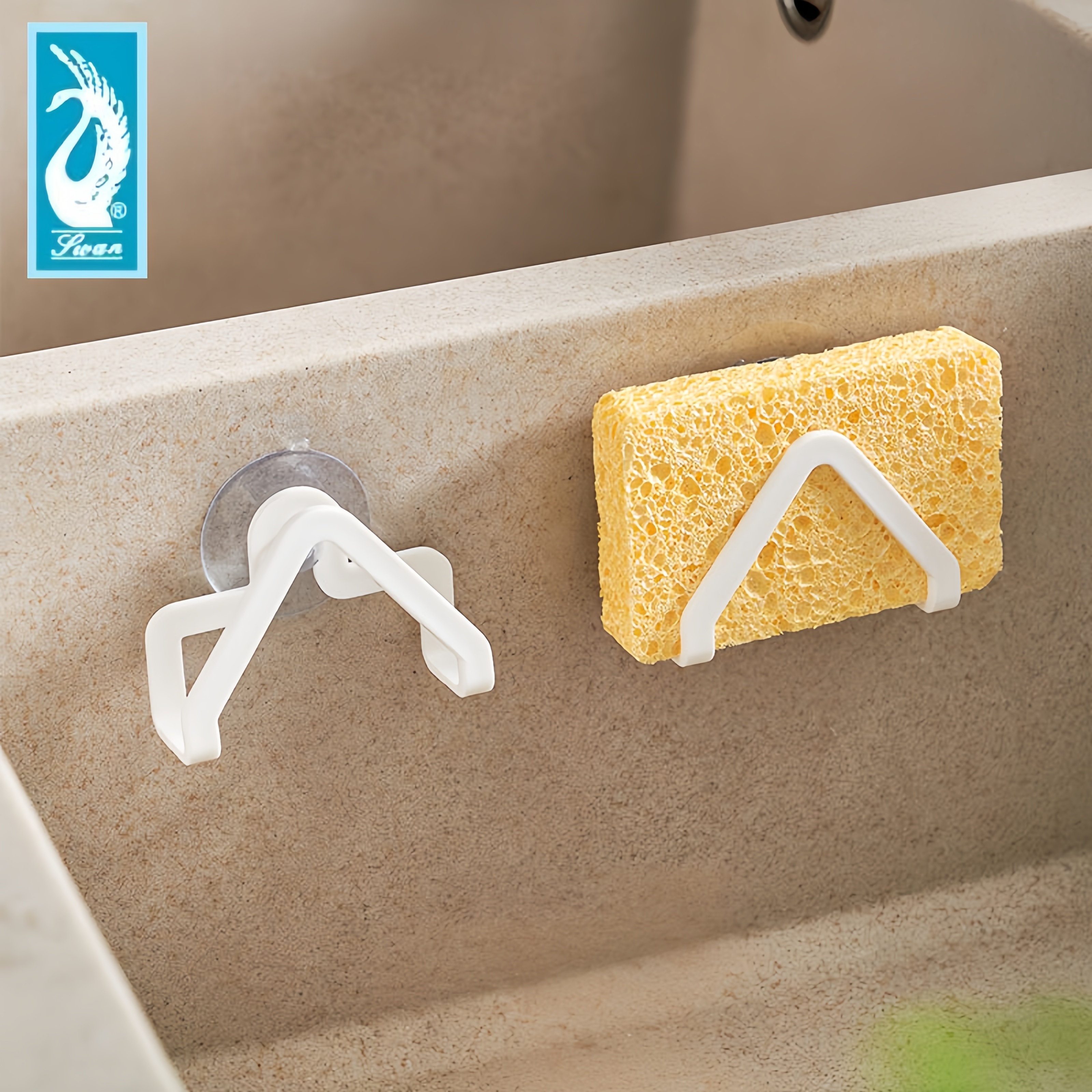 

1pc Storage Rack, Multi- Functional Sink Suction Cup Drain Rack, Home Wall Mounted Sponge Drain Rack For Kitchen And Bathroom, Home Organizer And Storage, Home Accessories