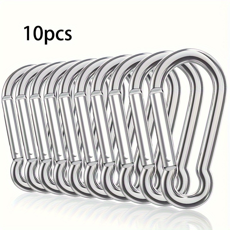 10pcs Durable Aluminum Alloy Carabiner For - Spring Snap Hook Keyring