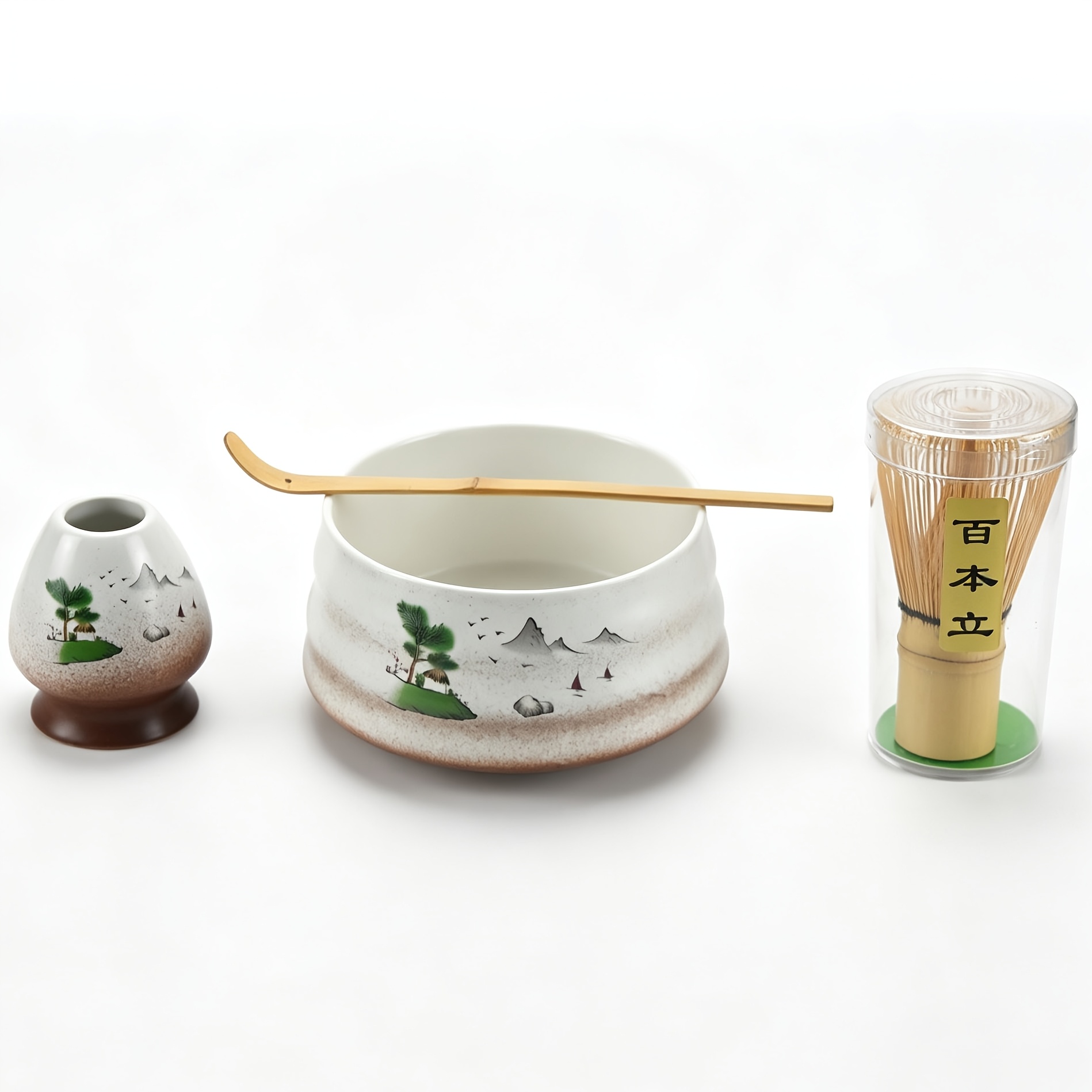 Image of 4pcs/set Matcha Bowls Song Tea Ordering Tools Ceramic Teacup Stirrer Matcha Brush Tea Set Perfect For Traditional Gifts