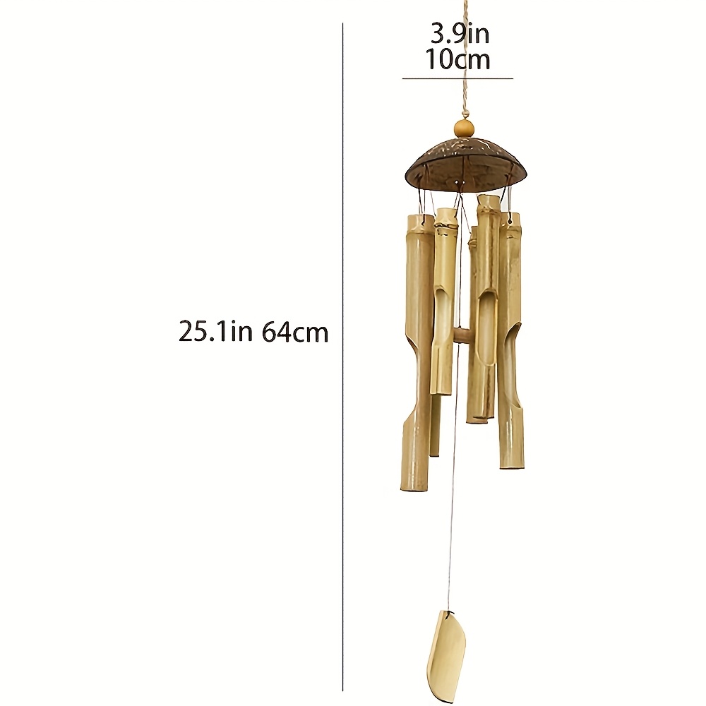 1pc Handmade Bamboo Wind Chime - For Traditional Chinese Style, Retro/summer Birthday/hotel/home/bedroom/wedding/outdoor Decor And Gifts, And For Christmas/thanksgiving/new Year Courtyard Decoration