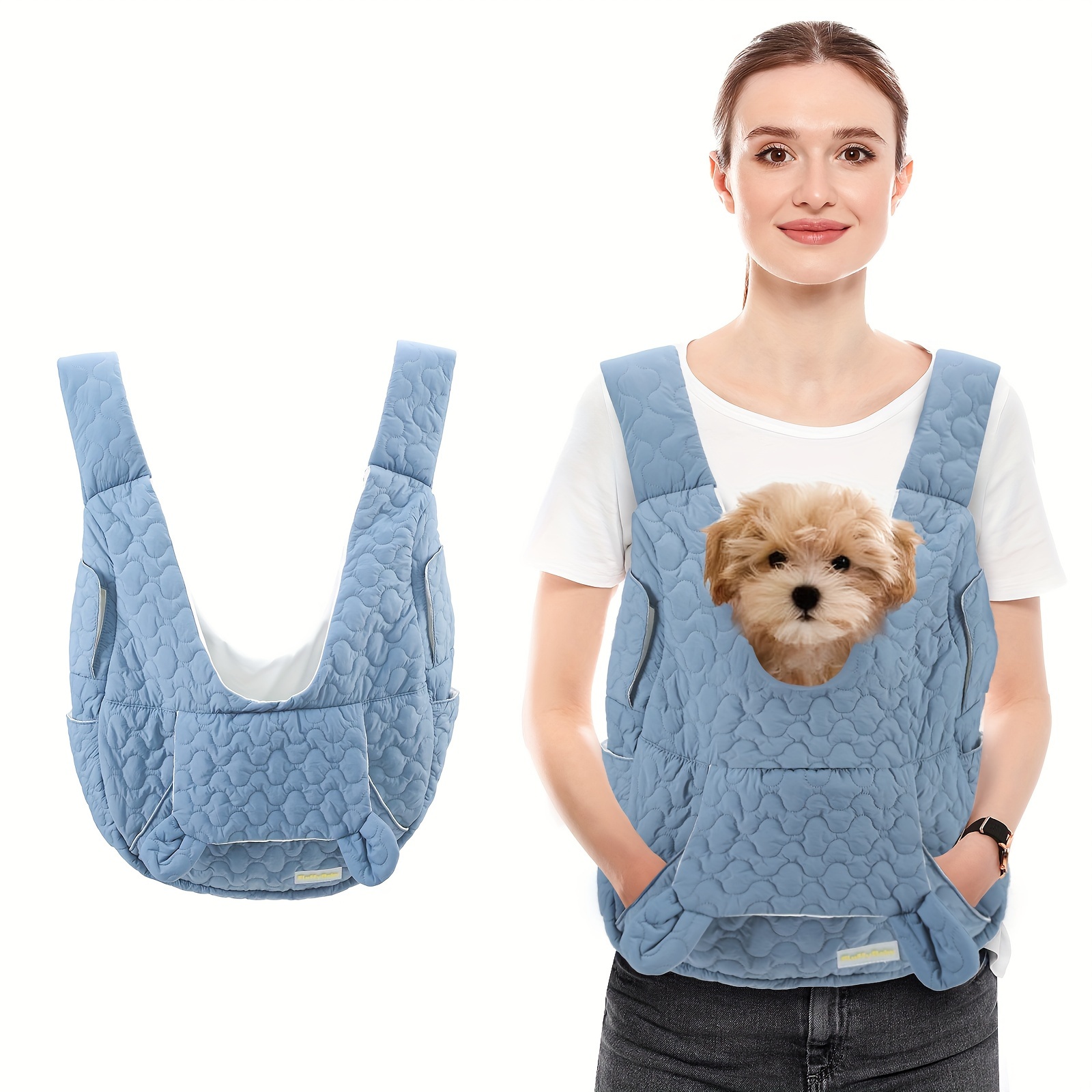 

Extra-large Fluffybaby Dog Sling Carrier - Winter Pet Bag With Cotton Lining, Waterproof & Breathable Design Small Dog Carrier Bag Medium Dog Carrier Bag