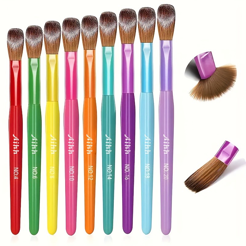 

Aihh Art Set - Application, Sculpting And , -free, Copper Brushes Ergonomic Wooden - 8