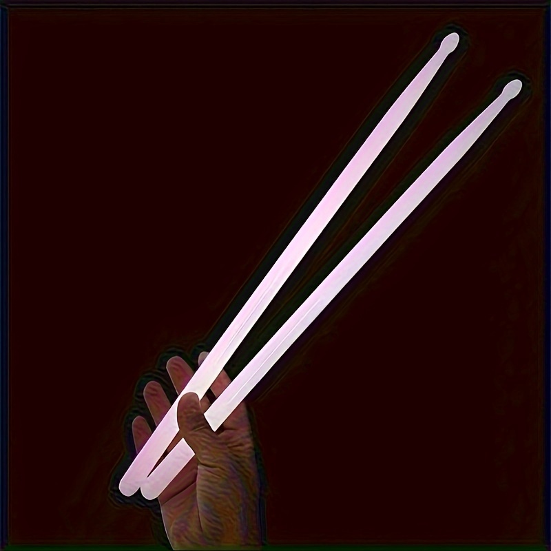 Glow-in-the-Dark Fluorescent Drumsticks 5A Snare Drum Sticks Jazz Glow Drumsticks Continuous Night Light Fluorescent Drumsticks