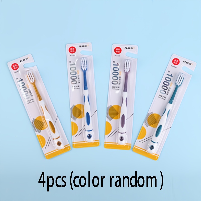 4pcs Random Color Manual Gum Care Toothbrush Set
