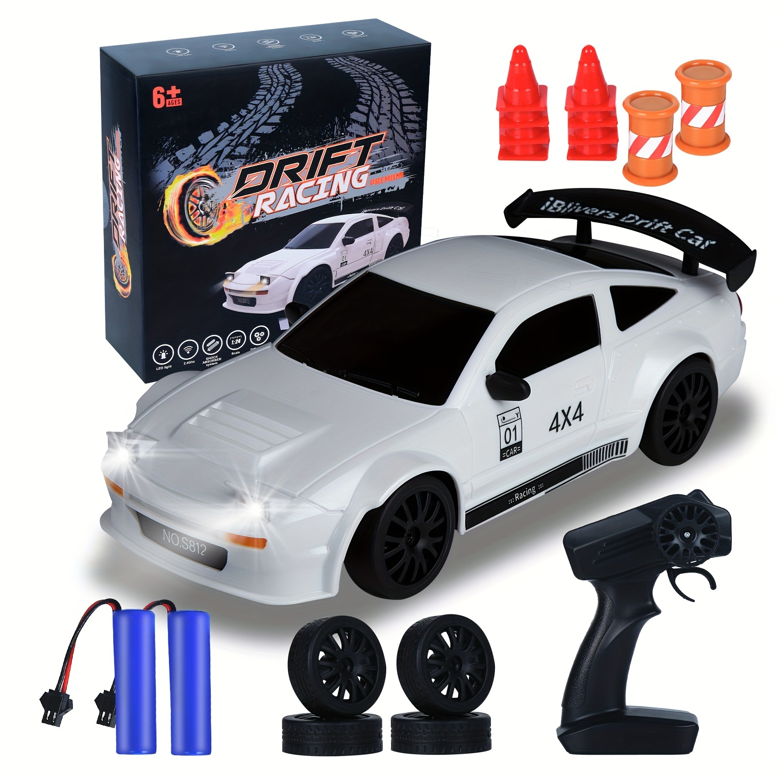 

Iblivers Mini Rc With Full Proportional Throttle, 1:24 Remote Control Car 4wd Gt-rx7 Rc Cars Vehicle Racing Rc Drifting Car Gifts Toy For Boys Kids