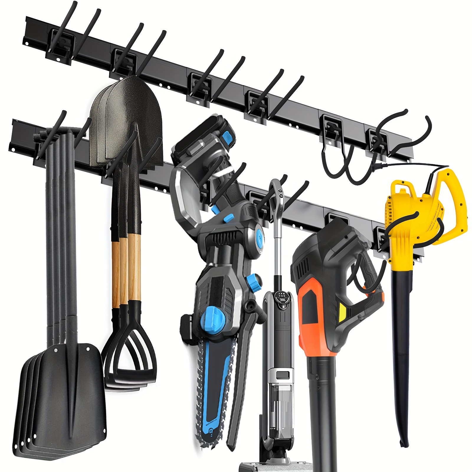 TEMU [heavy-duty Tool Organizer]garage Tool Organizer Wall Mount, 48inch Garden Tool Organizer, Yard Tool Organizer For Garage, Heavy Duty Garage