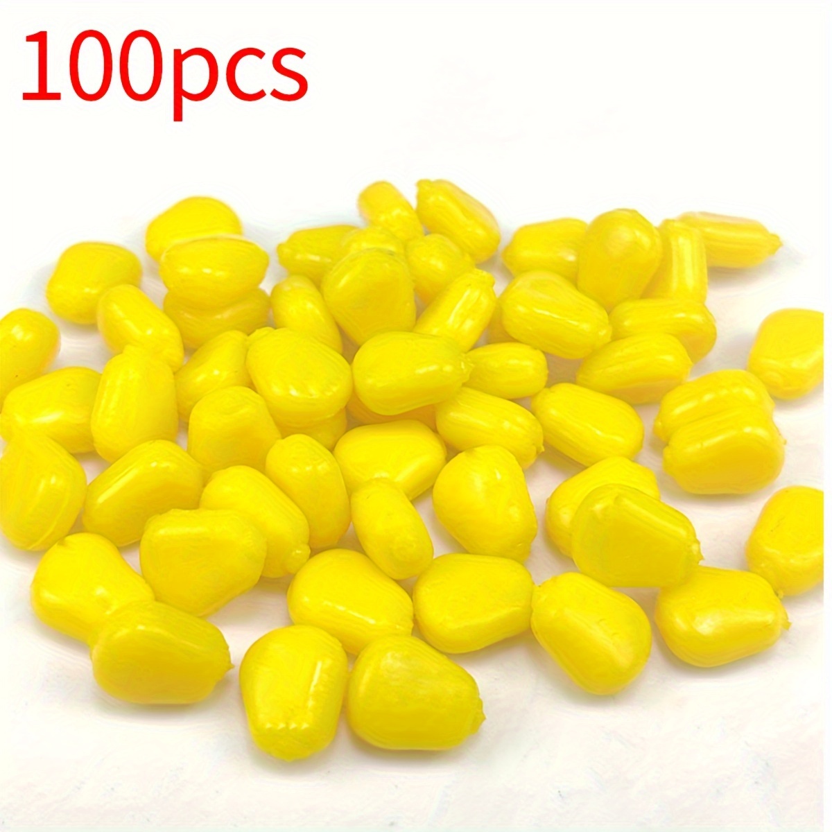 100pcs Submersible Corn Multicolor Fake Lure Soft Bait Fishing Bait Simulation Fragrance Fishing Lure Good Effect