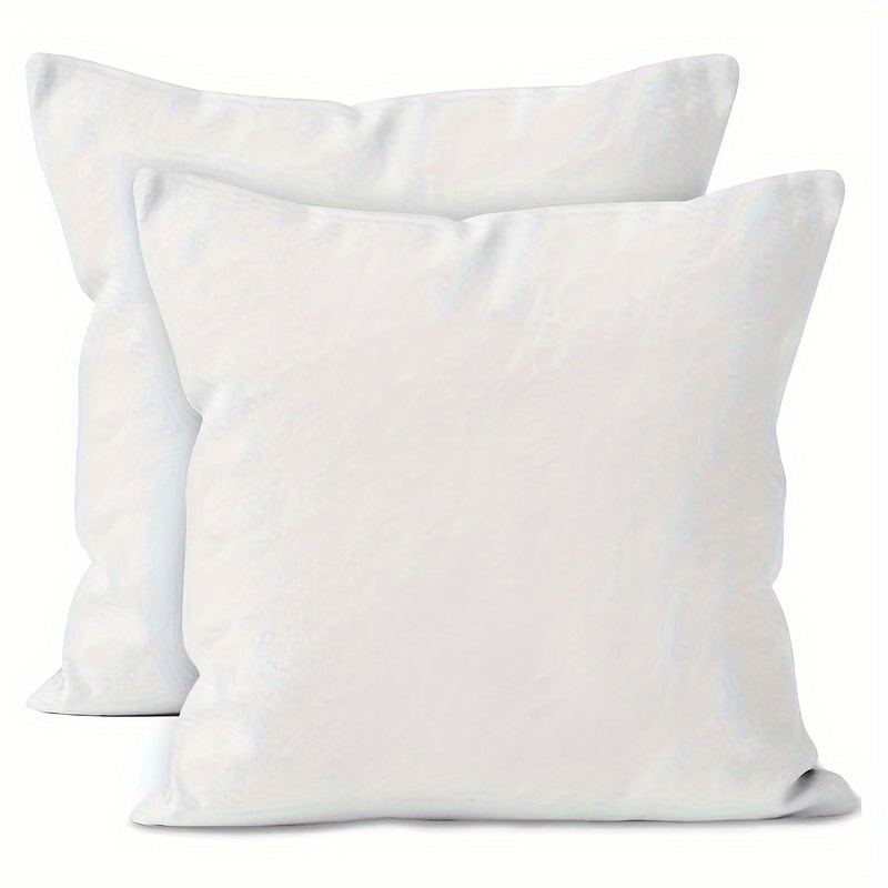 

2-pack Contemporary White Throw Pillow Covers 18x18 Inches - Soft Comfortable Polyester Cases With Zipper For Home Décor, Machine Washable