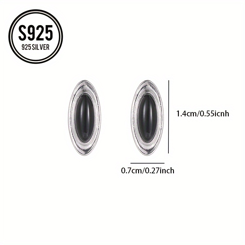 Hypoallergenic Oval Stud Earrings Matte Earrings Women's Gift
