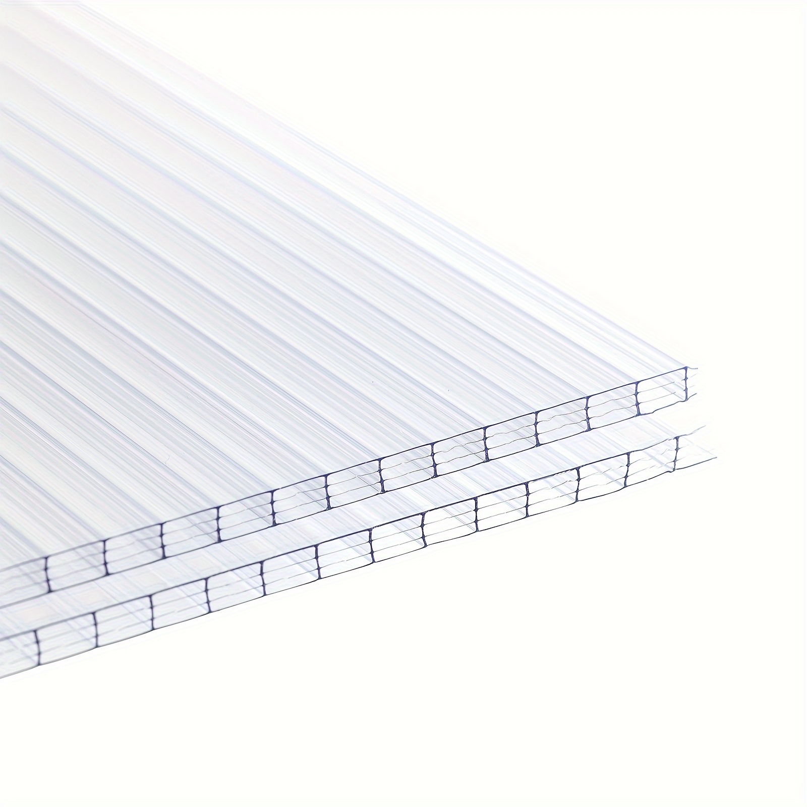 

6pcs Polycarbonate Greenhouse Panels, Waterproof Uv Protected Reinforced Sheets - 24'' X 48'' X 0.4''