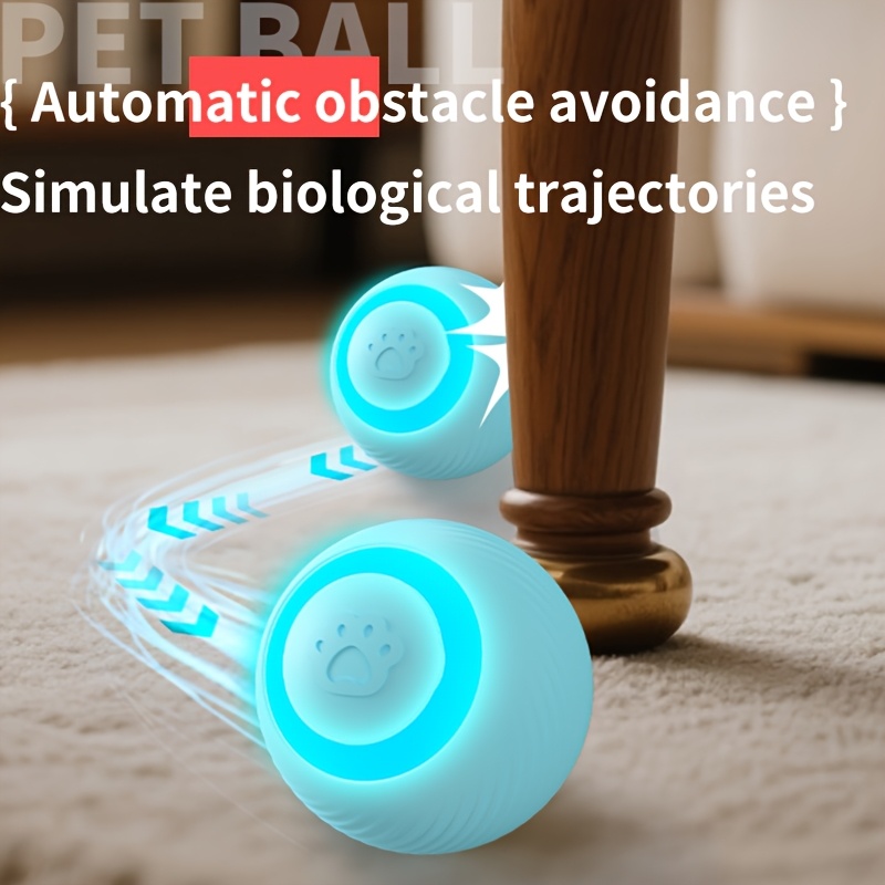 Smart Obstacle-Avoiding Pet Ball, Soft Silicone