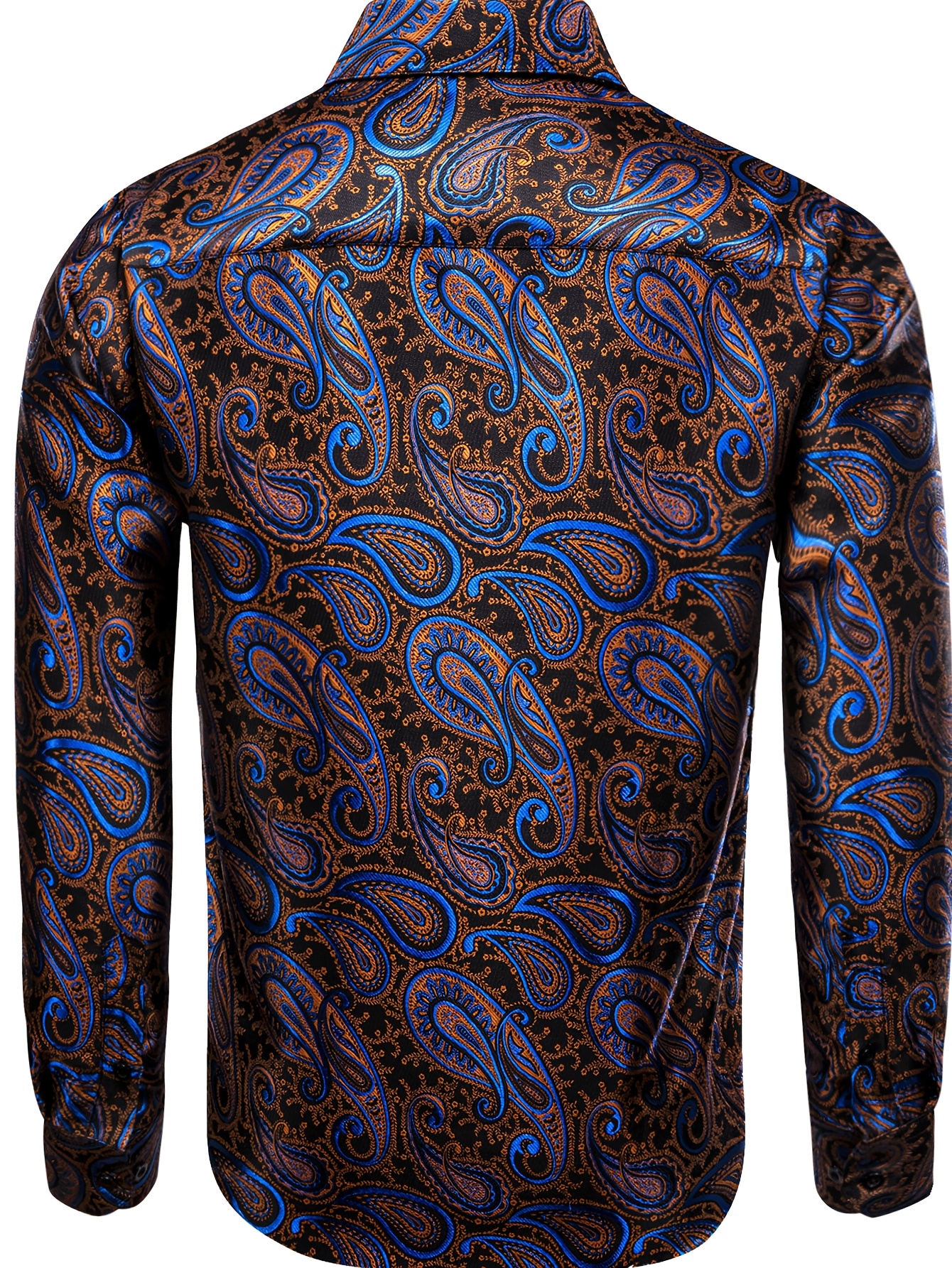 TODAYFUL Stand Collar Paisley Shirt Blue× Brown | eBay