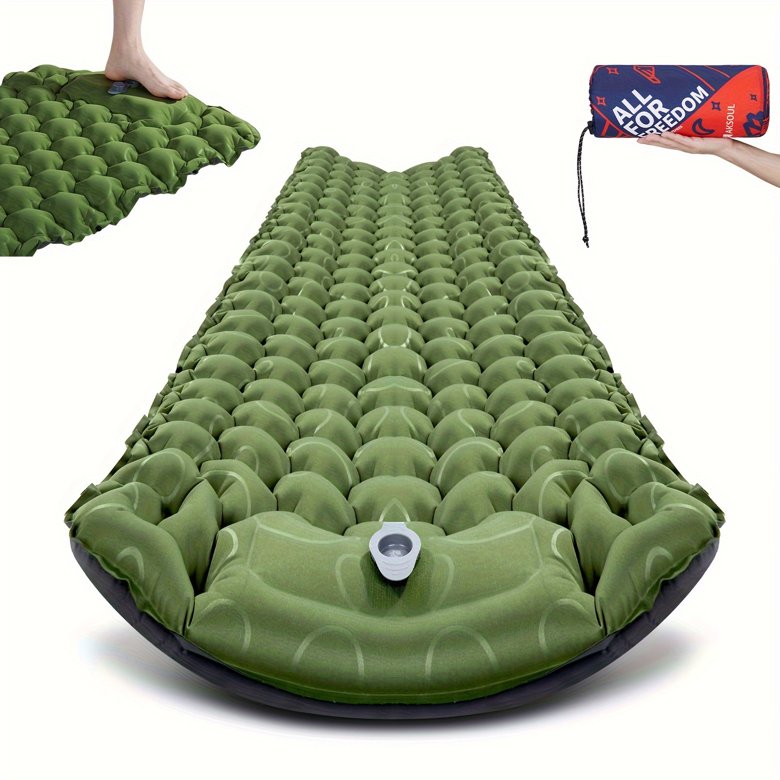 

1pc Inflatable Sleeping Pad Camping Mat Camping Mattress For Backpacking, Hiking, Traveling