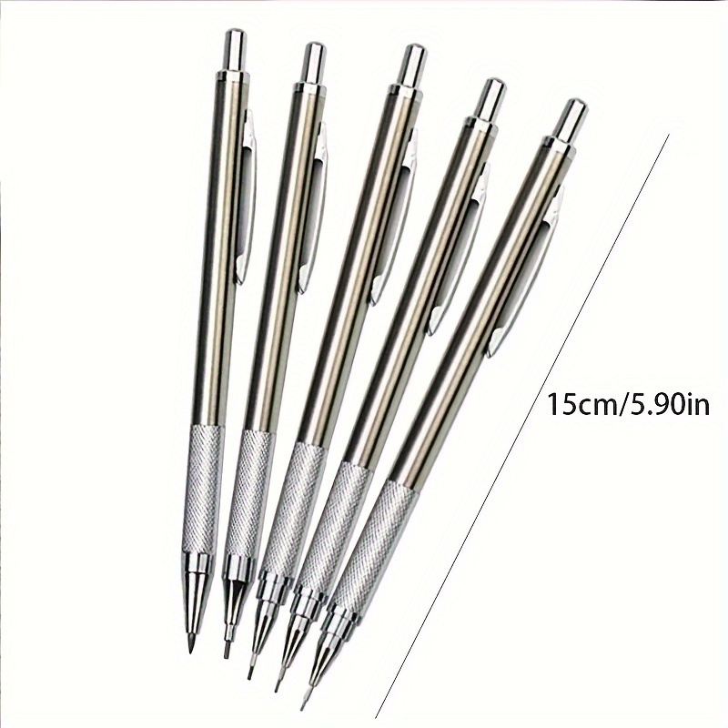 Set Matite Meccaniche Professionali - 3 Pezzi 0.5mm Con Mina HB, Gomme E Custodia - Foto 5