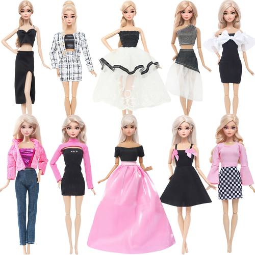 5pcs 11 5in girl doll clothes set including princess gown short dress party outfit coat ideal for halloween thanksgiving christmas and birthday gift dolls not included