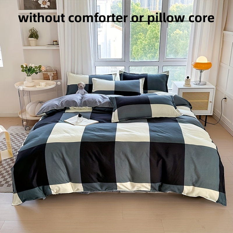 

Soft And Breathable 4pcs Bedding Set - Pattern, Machine Washable - Includes Sheet, Duet And 2 Pillowcases For All - Ideal For Student Dormitories, Bedrooms And Guest Rooms