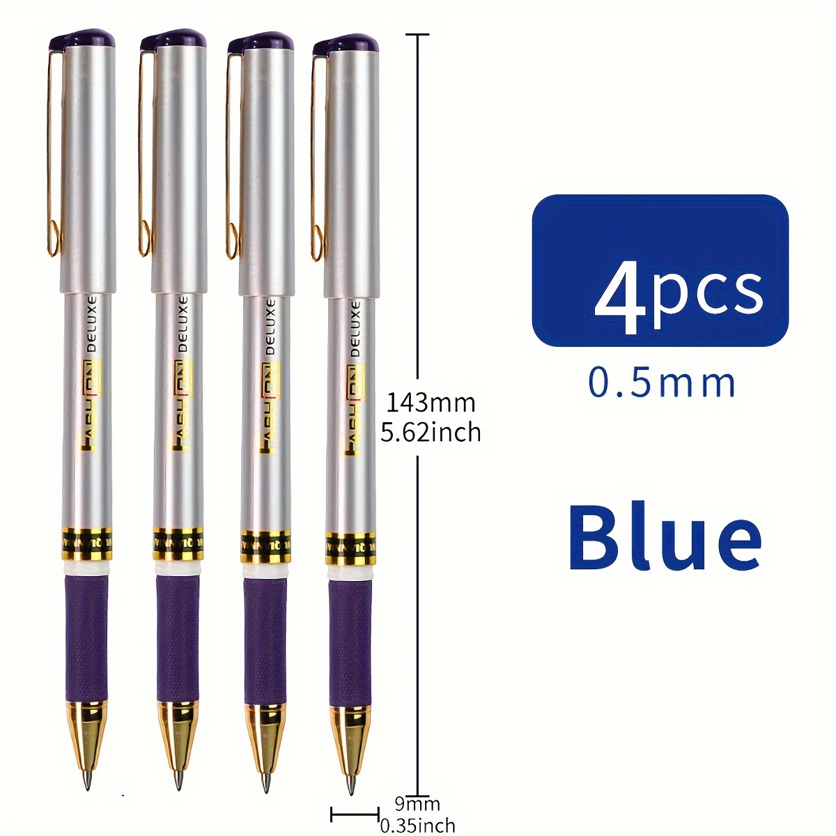 Image of {wqn}4 /8 Blue/black/ Neutral Pens, 0.5 Mm Tip, Quick Drying, Smooth And Personalized Writing, Large Amount Of Ink, Hard Pen, Calligraphy Pen, Daily Writing And Office Settings