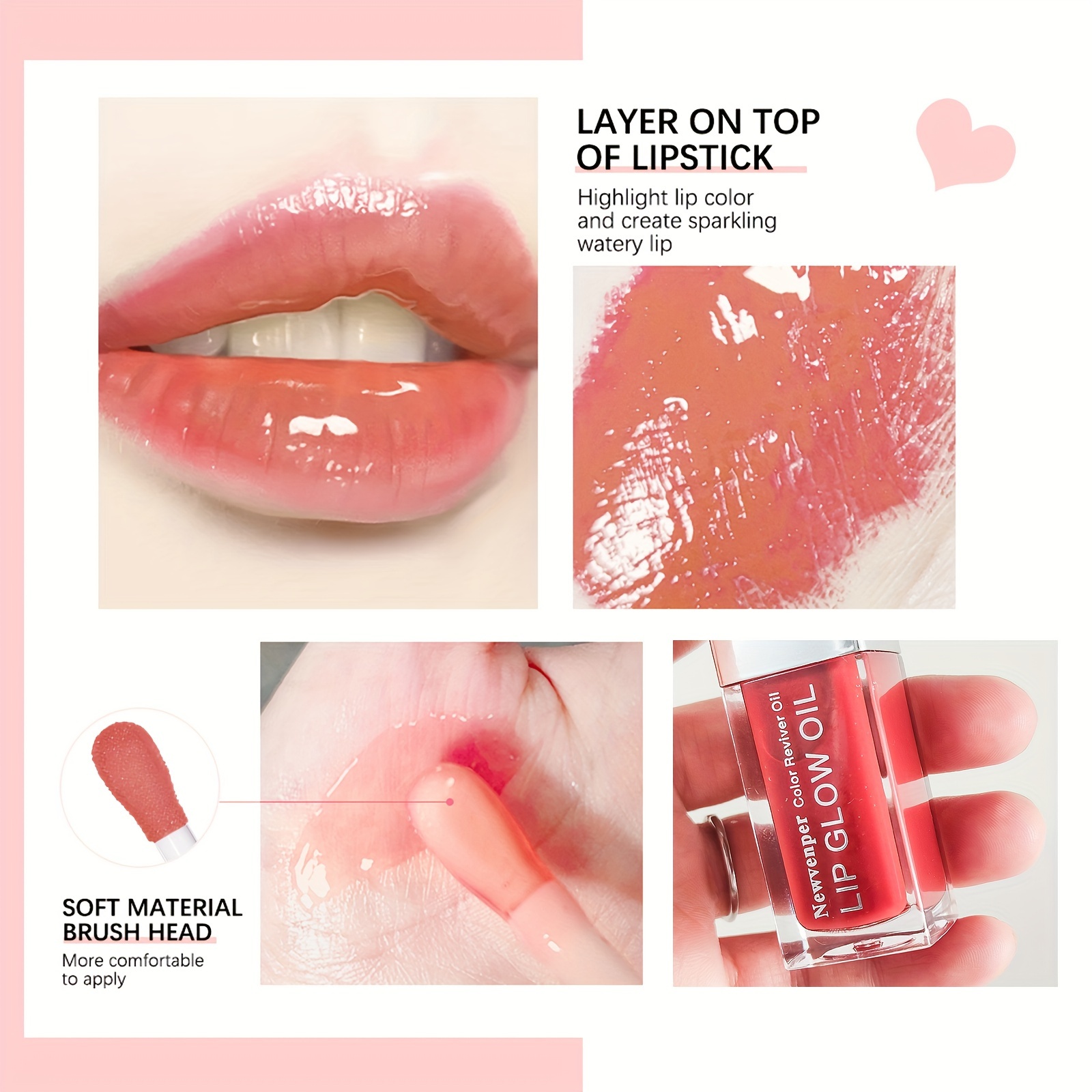 hydrating   oil long lasting lip gloss transparent   lip balm moisturizing lip oil for lip care and dry lips details 5