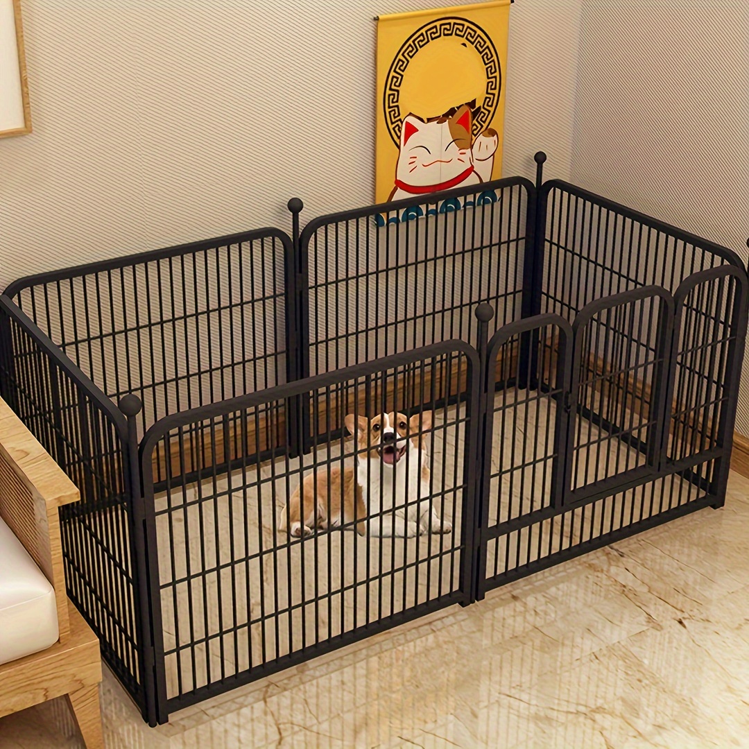 

Home Dog Pen, Garden Pet Pen, Comfortable And Luxurious Kennel, 2 Sizes Of Black Dog Pen, Training Point To Toilet, Suitable For Small And Medium-sized Dogs