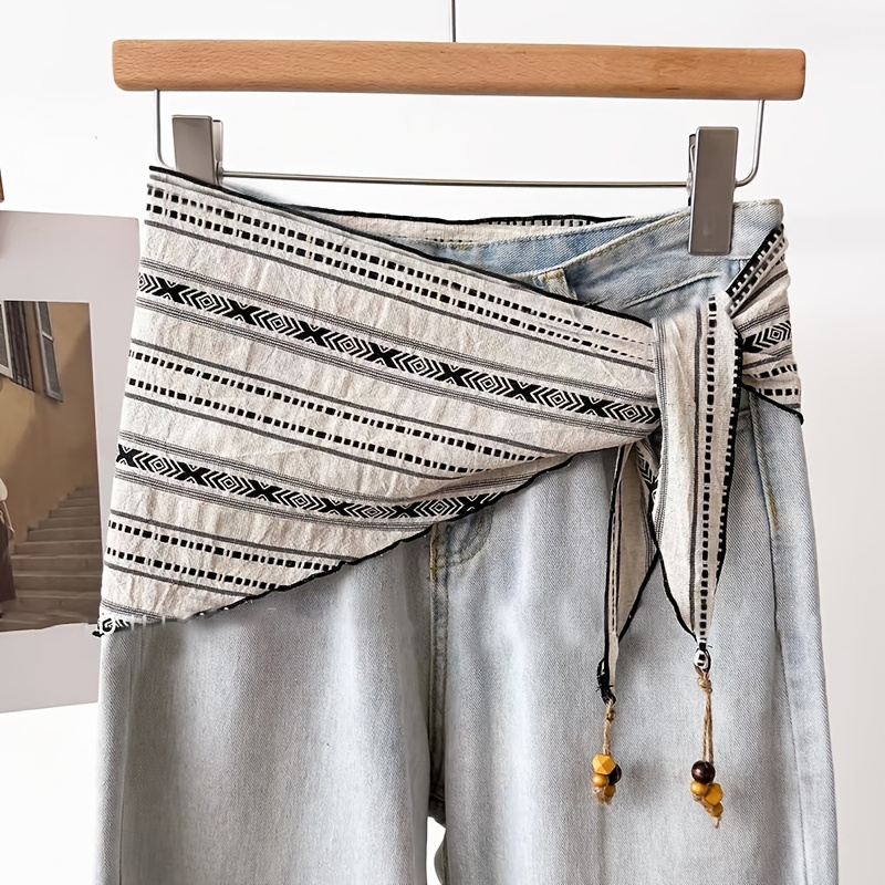 Women's Ethnic Style Triangle Scarf Belt for Trousers