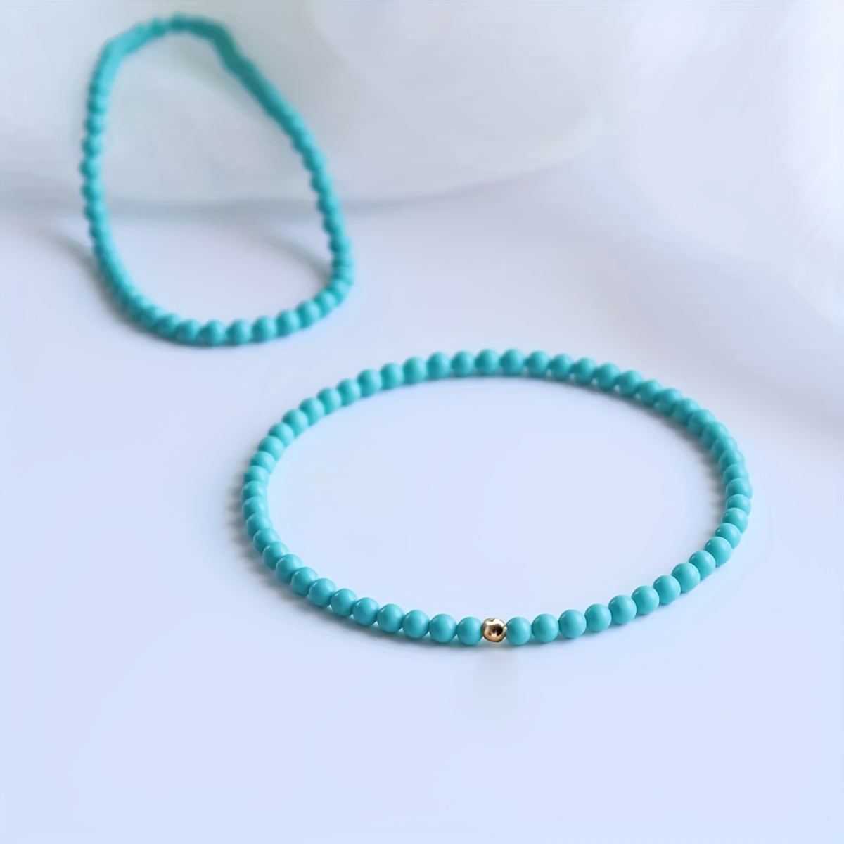 Natural Retro Bohemian December Birthstone Turquoise Bracelet