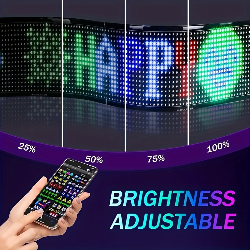 RGB LED Double Row Programmable Scrolling Flexible Display