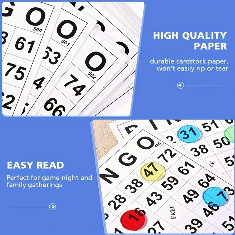 40pcs Unique Bingo Card Game Cards - No-Repeat Numbers, Ideal for Family Gatherings, Outdoor Travel & Parties - Perfect Gift for Birthdays, Weddings, Retirement Celebrations, Bingo Cards for Playing, Party Game Cards, Classic Bingo Design, Durable Paper Cards