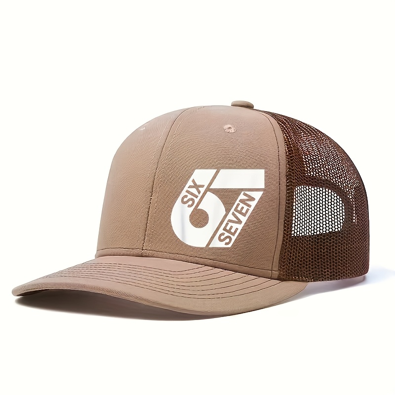 TEMU Six& Letter Print Baseball Cap For Men And Women, Adjustable Sun Hat For , Unisex Outdoor Sports Hat, Fashion Hat, Couple's Hat, Travel, Outing,