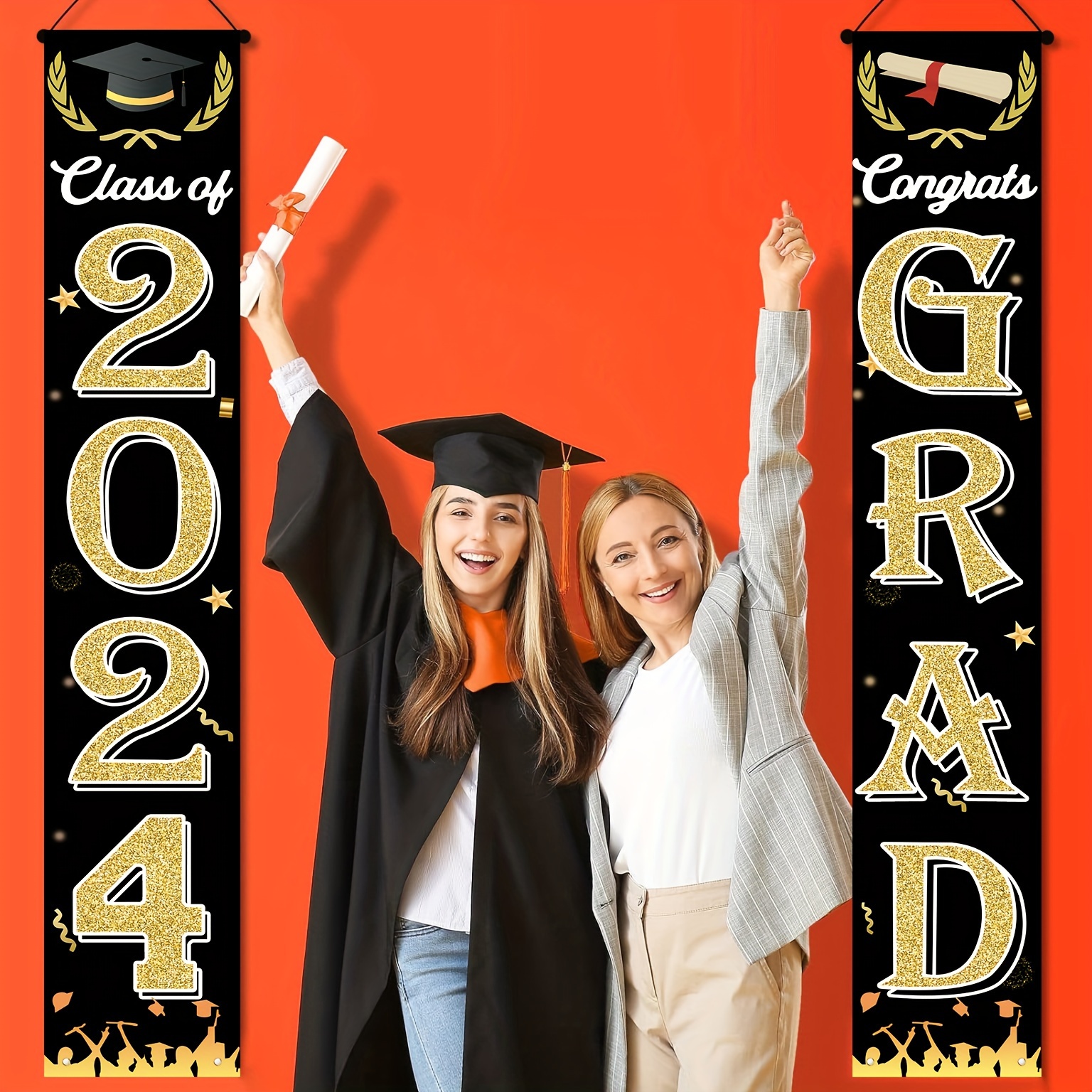 Graduation Porch Sign Class 2024 Congrats Grad Decorations - Temu New ...