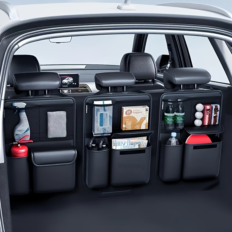 ATENJQKG Car Trunk Organizer with Multi-Compartment Storage