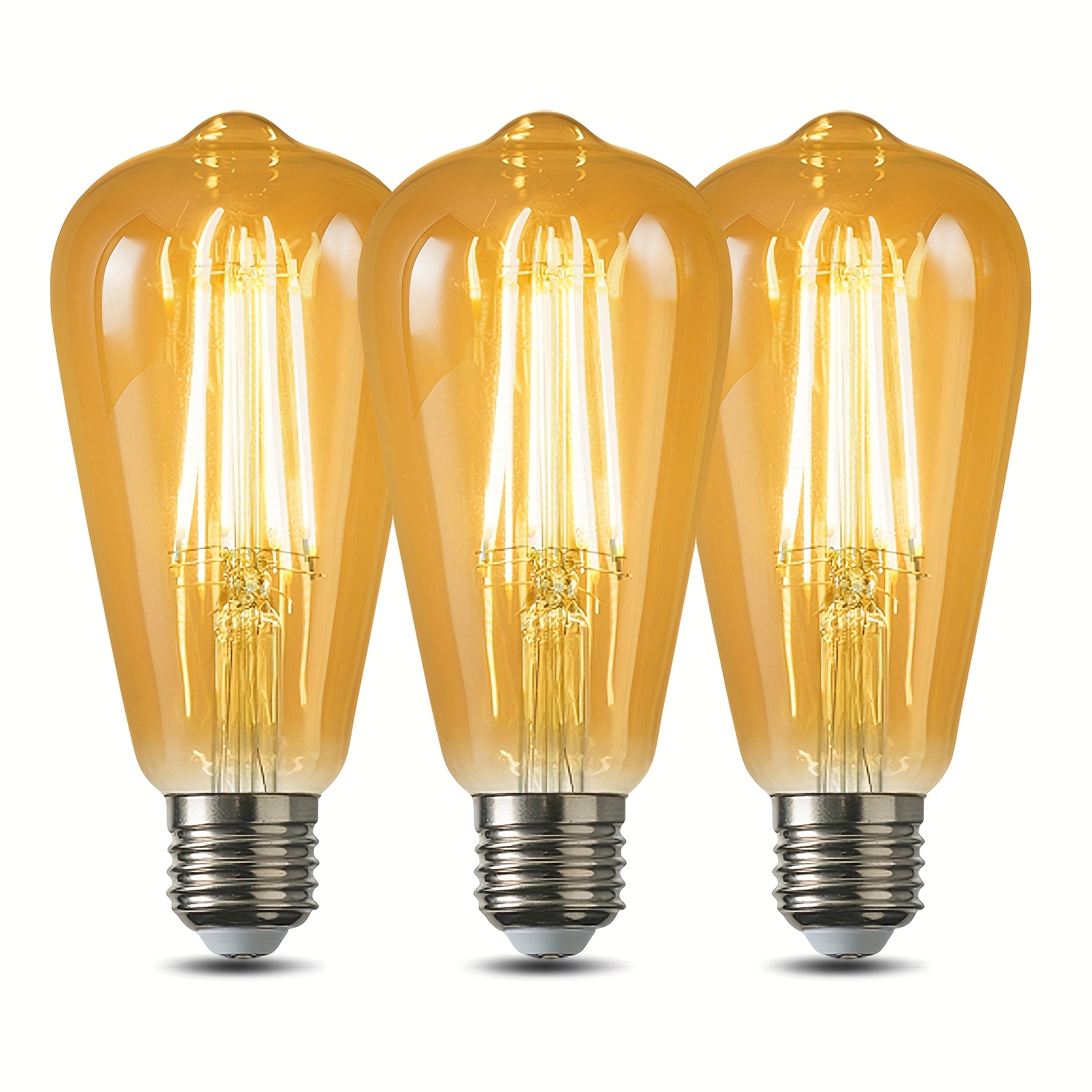 Image of E27 Vintage Led Light Bulbs, 2700k Warm Light Non-dimmable Bulbs, 720 , 6 Watts Equivalent To 60w, Suitable For Family Bedroom Bar Birthday Decoration, Pack Of 3/6