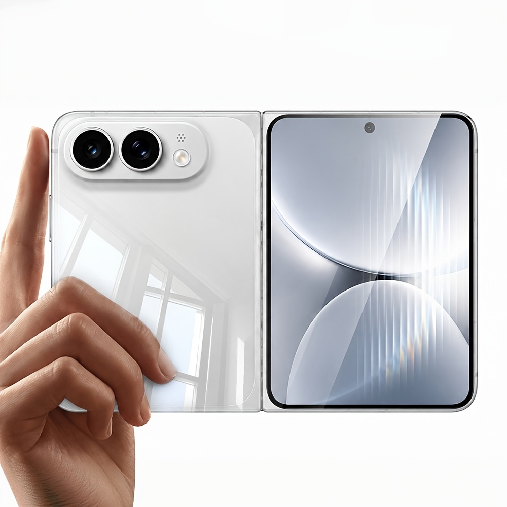TEMU Phone Case - Acrylic Clear Hard Case For Iphone Duo Full Hinge Coverage Minimalist Double-sided Protective Cover