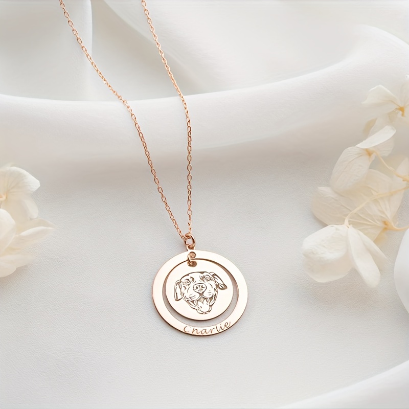 Custom Engraved Pet Memorial Disc Pendant — Personalized Keepsake