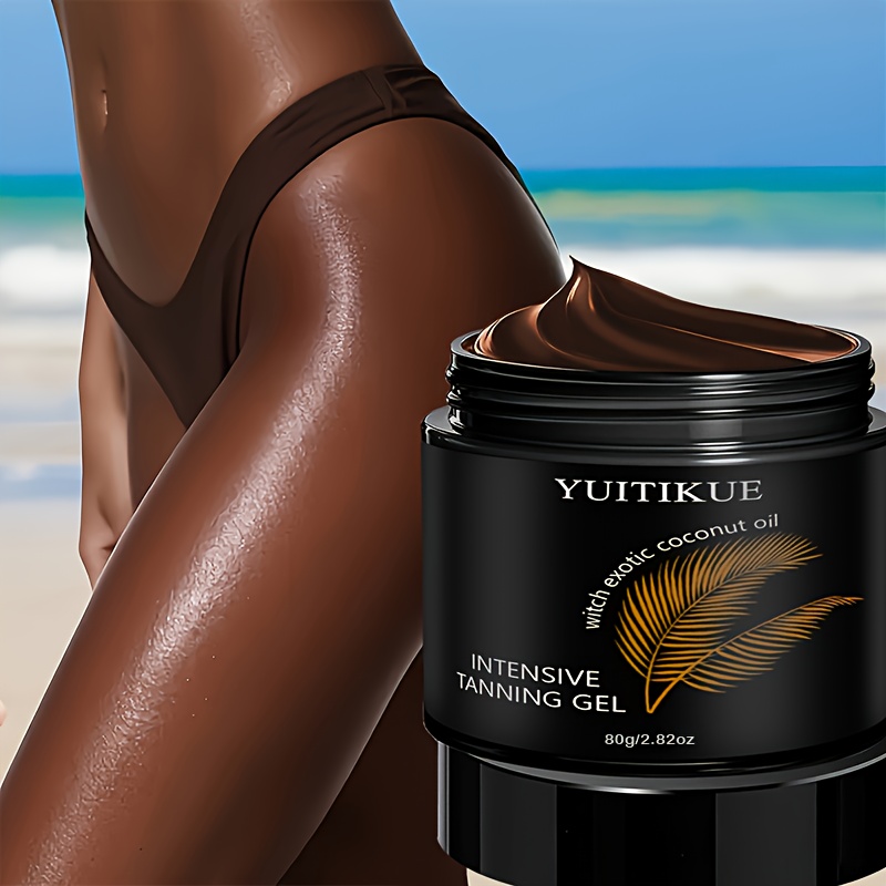 yuitikue 80g natural tanning cream suitable for skin types   low allergy formula with walnut carrot oil   for face   for glow