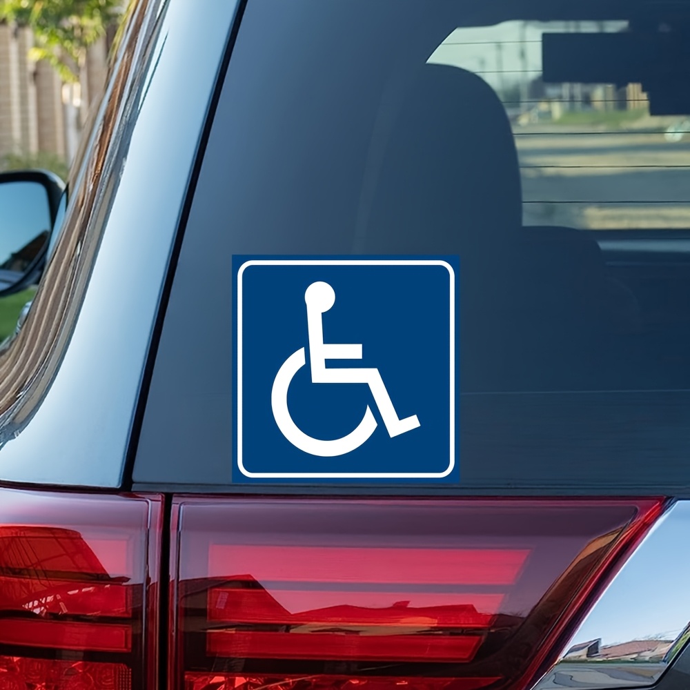 

4-pack Ada Disability Stickers, High-quality Vinyl Wheelchair Sign Decals, Laminated Plastic Handicap Parking Signs For Cars, Trucks, And - Vehicle Stickers