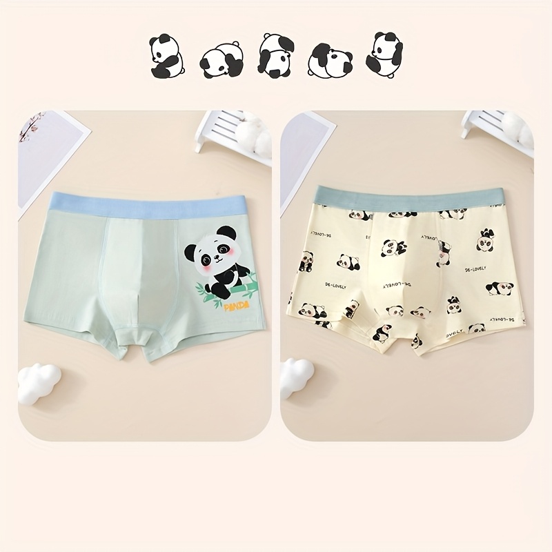 4pcs cute panda print boys boxer briefs soft breathable Temu