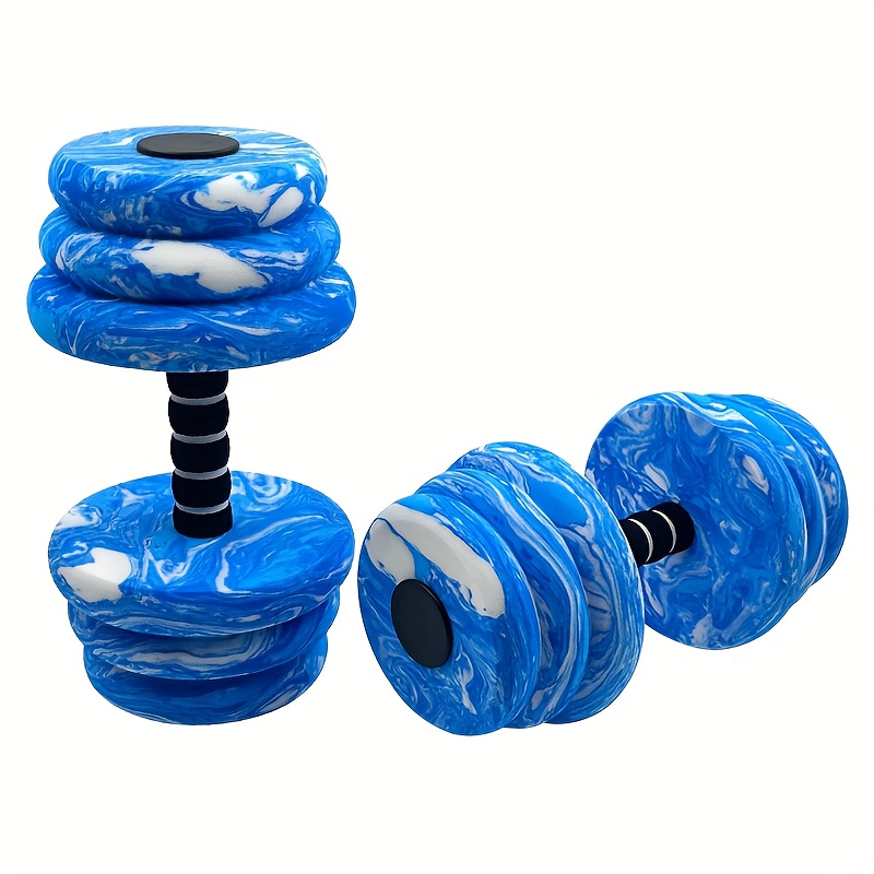Temu – TEMU 2pcs Set, Eva Foam Two-color Dumbbells, Swimming Pool Water Aerobics Equipment