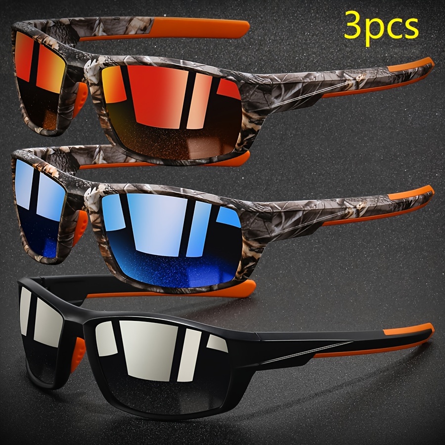 

Aooyoweily Men's Polarized Sports Fashion Glasses, 3-pack, Vintage Check Pattern, Unisex, For Cycling, Fishing, Running, Hiking, Camping, Climbing, Motorcycle, Outdoor Activities