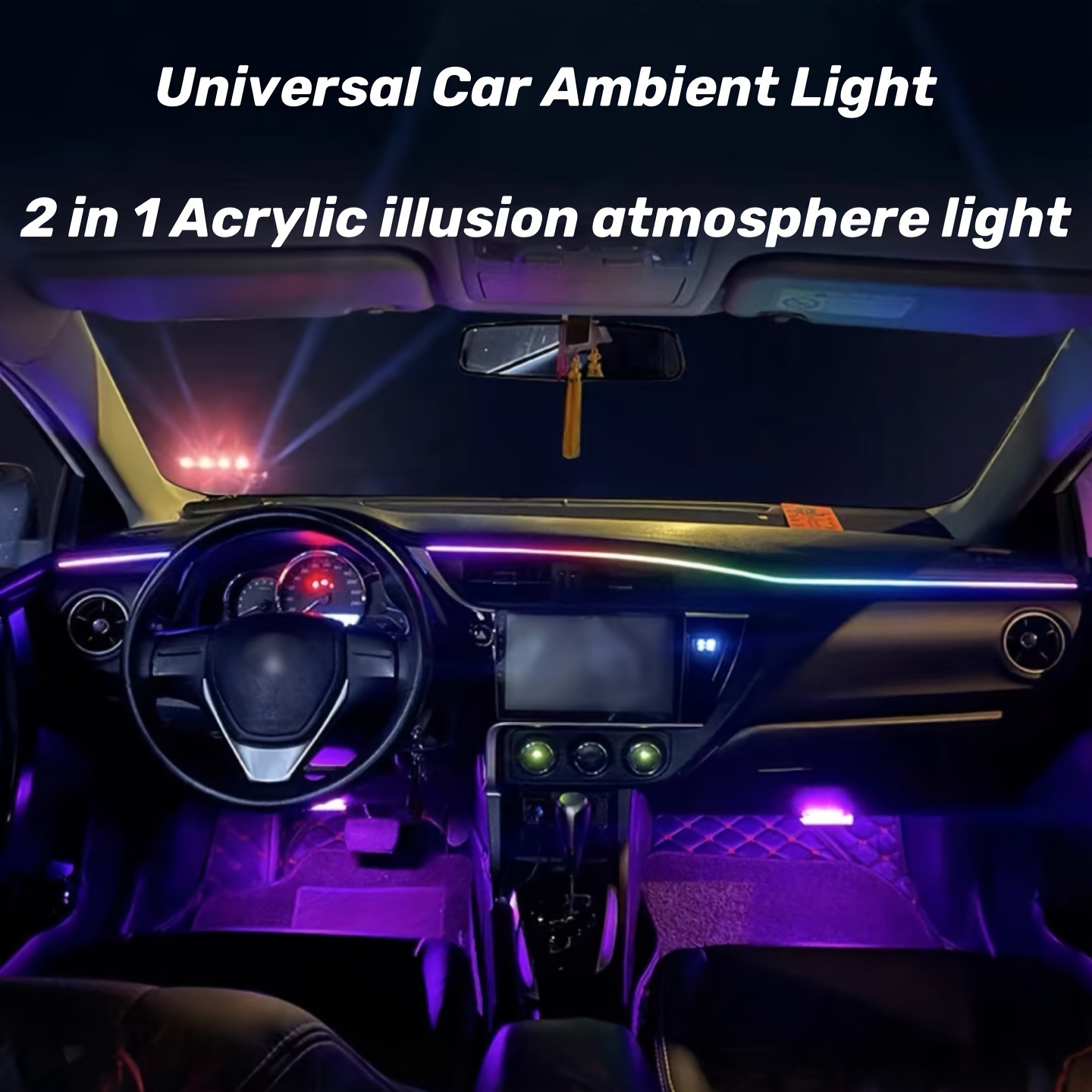 Bunte Auto Innen Dekorative Lampen Streifen Led Neon - Temu