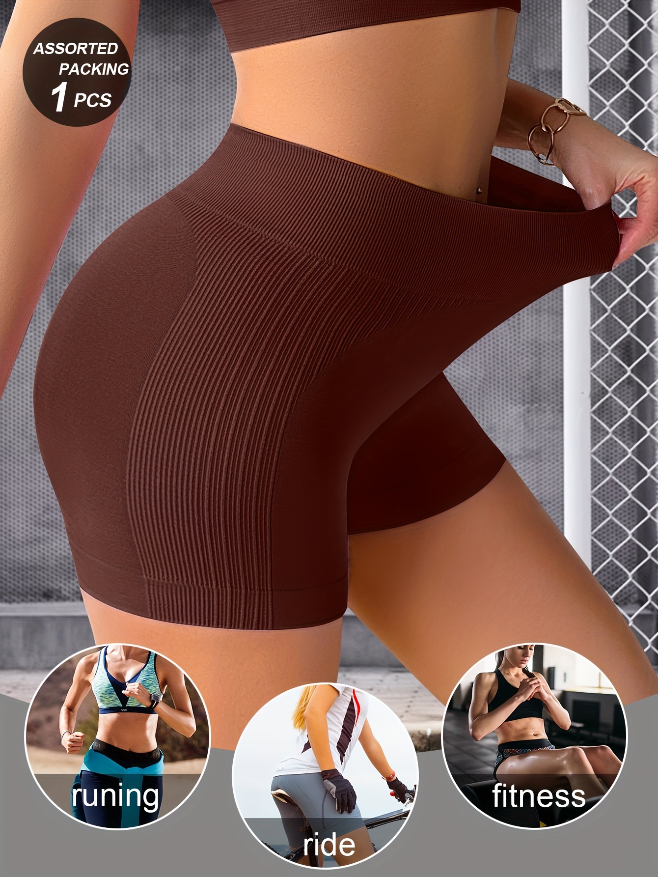 1pc seamless underwear boxer pants safety pants Women's underwear yoga pants high waist underwear tucked belly and lifted hips and sculpted legs