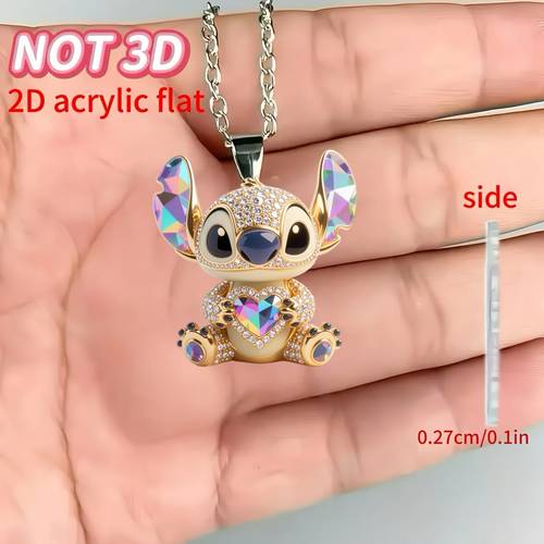 2d flat 2d flat 1pc new acrylic fashionable and versatile pendant chain keychain simple and elegant sweater chain pendant gift for parties 2d flat