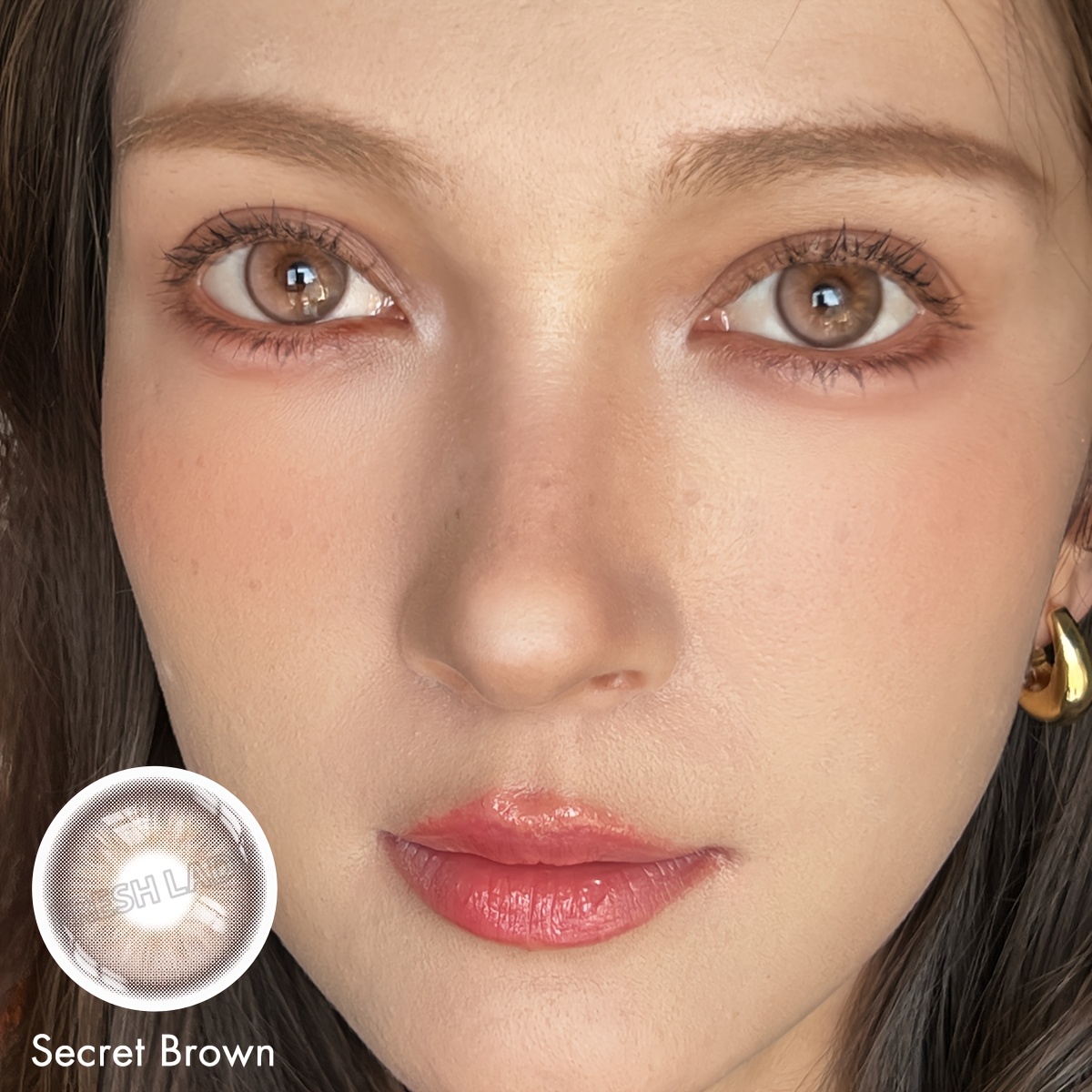1 pair   14 2mm   colored circle lenses   content 40 soft breathable natural looking brown gray   enhancement lenses eyewear accessories vibrant eye effect   1 year disposable for daily wear