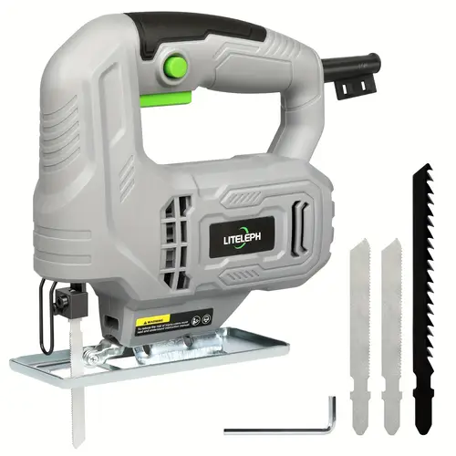 jig saw 3 3amp 3000 rpm blade speed 45 degree cuts corded electric with 2pcs cutting blades for wood metal plastic cutting