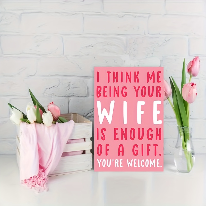 

Funny Husband Birthday Card From Wife - Valentine's Day & Anniversary - Includes Envelope, Ideal For Men