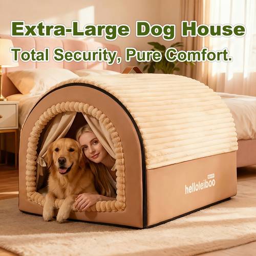 enclosed pet tent house soft washable dog bed and cat bed with non slip for small medium large x large dogs puppy kennel easy clean large dog house 4 sizes