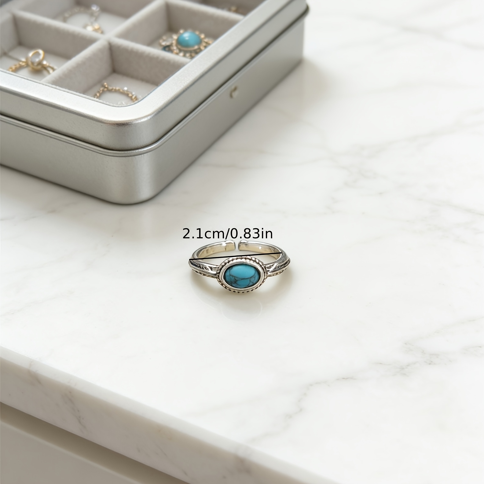 Women's S925 Silver Retro Lapis Lazuli Imitation Ring