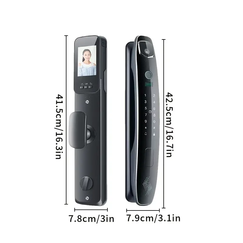 a set of intelligent 3d facial recognition fully automatic fingerprint lock home electronic door lock password details 2