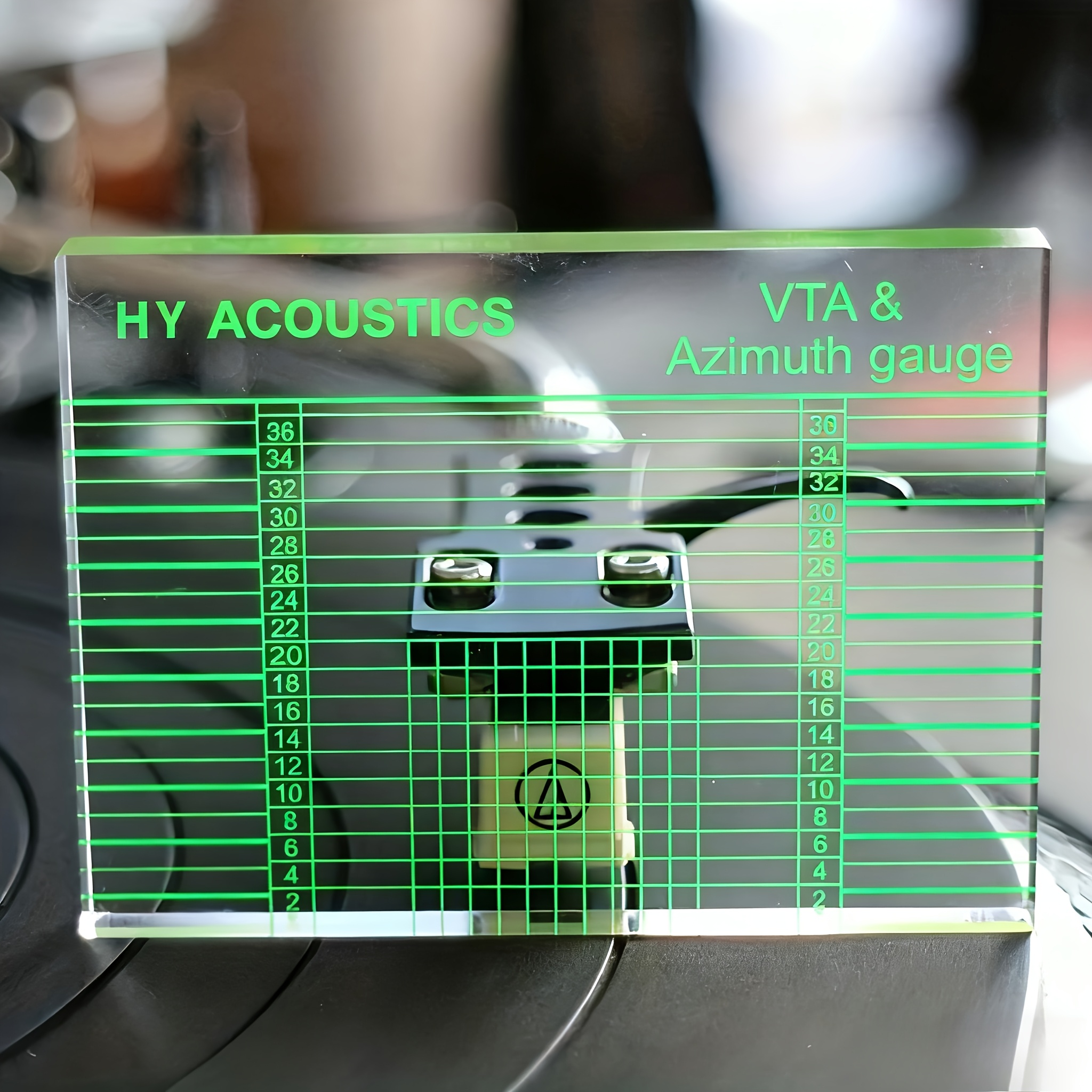 Vta And Azimuth Adjustment Ruler For Vinyl Record Player, Transparent Phono Tonearm Measurement Tool, Uncharged Accessory For Cartridge Alignment